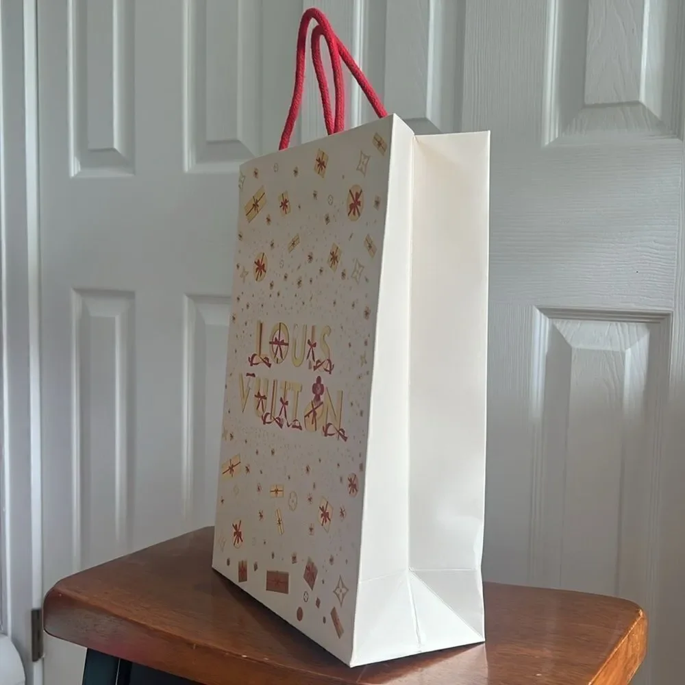 Louis Vuitton Limited Edition Holiday Gift Bag with bows